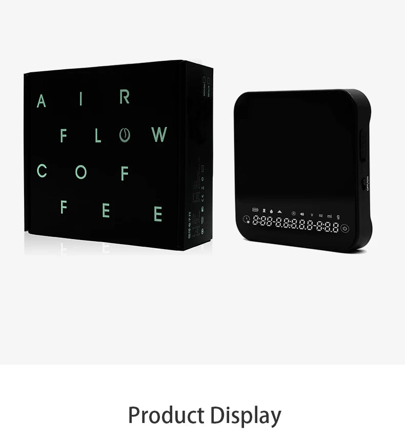 AIRFLOW Coffee Scale With Timer LED Screen Espresso Precision Measures