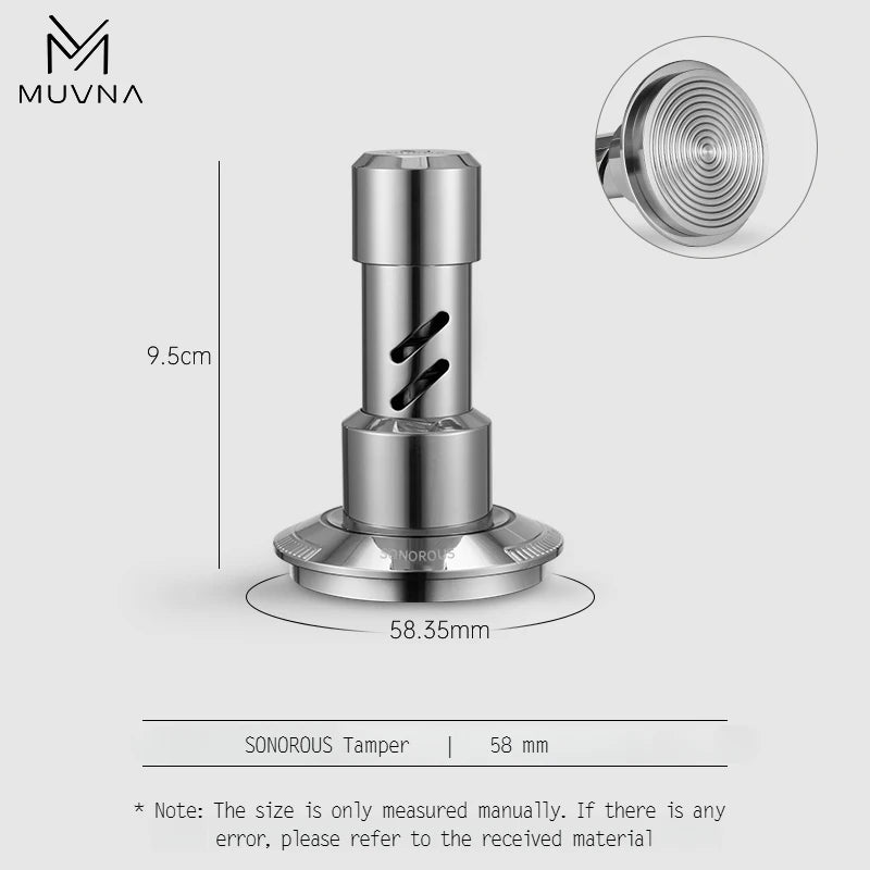 MUVNA V2 Espresso Tamper 30lbs pressure Spring-loaded Coffee New Set