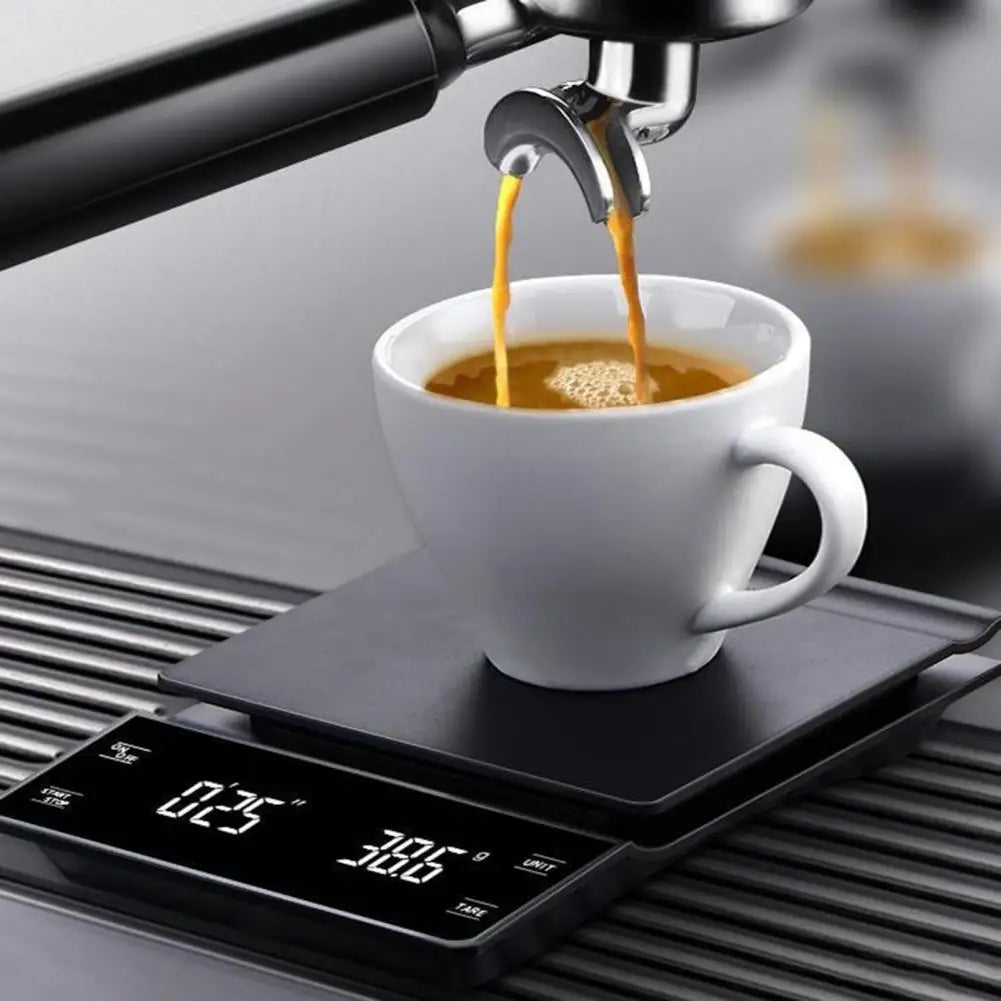 Mini Coffee Scale with Timer 3 Units High Precision LCD Display Electronic Pour