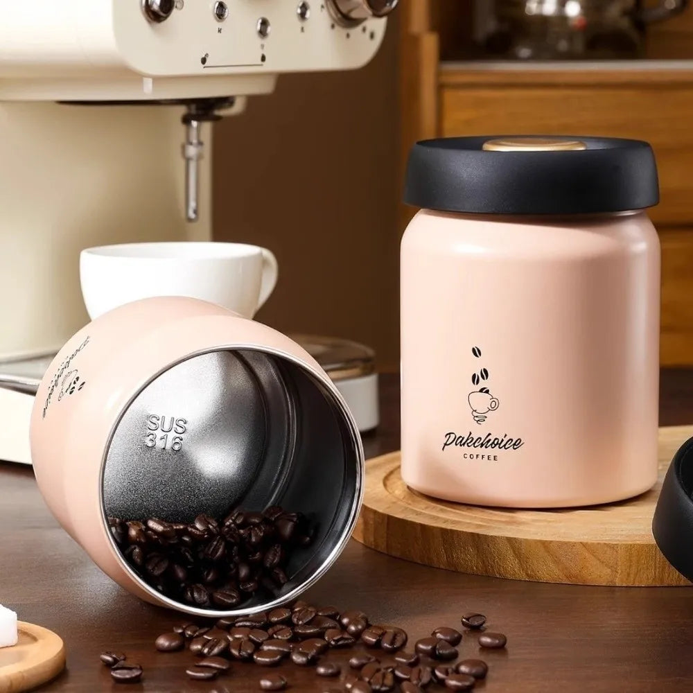 Stainless Steel Vacuum Coffee Container Moisture-Proof Keep Fresh Coffee Bean