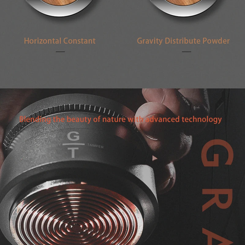 MUVNA Espresso Tamper V2, Slow Rebound Coffee Tamper Steel Ripple Base