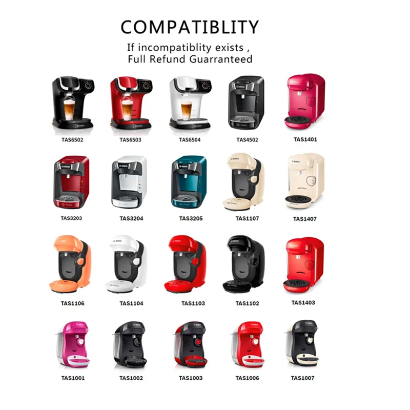 Bosch Tassimo Coffee Capsule Reusable Tassimo Pods Refillable Coffee Filters Pod