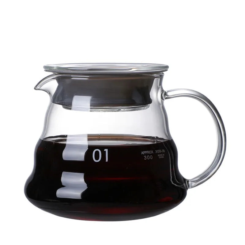 Glass Coffee Carafe Clouds Shape Glass Kettle Sharing Pot with Lids Coffee Pot