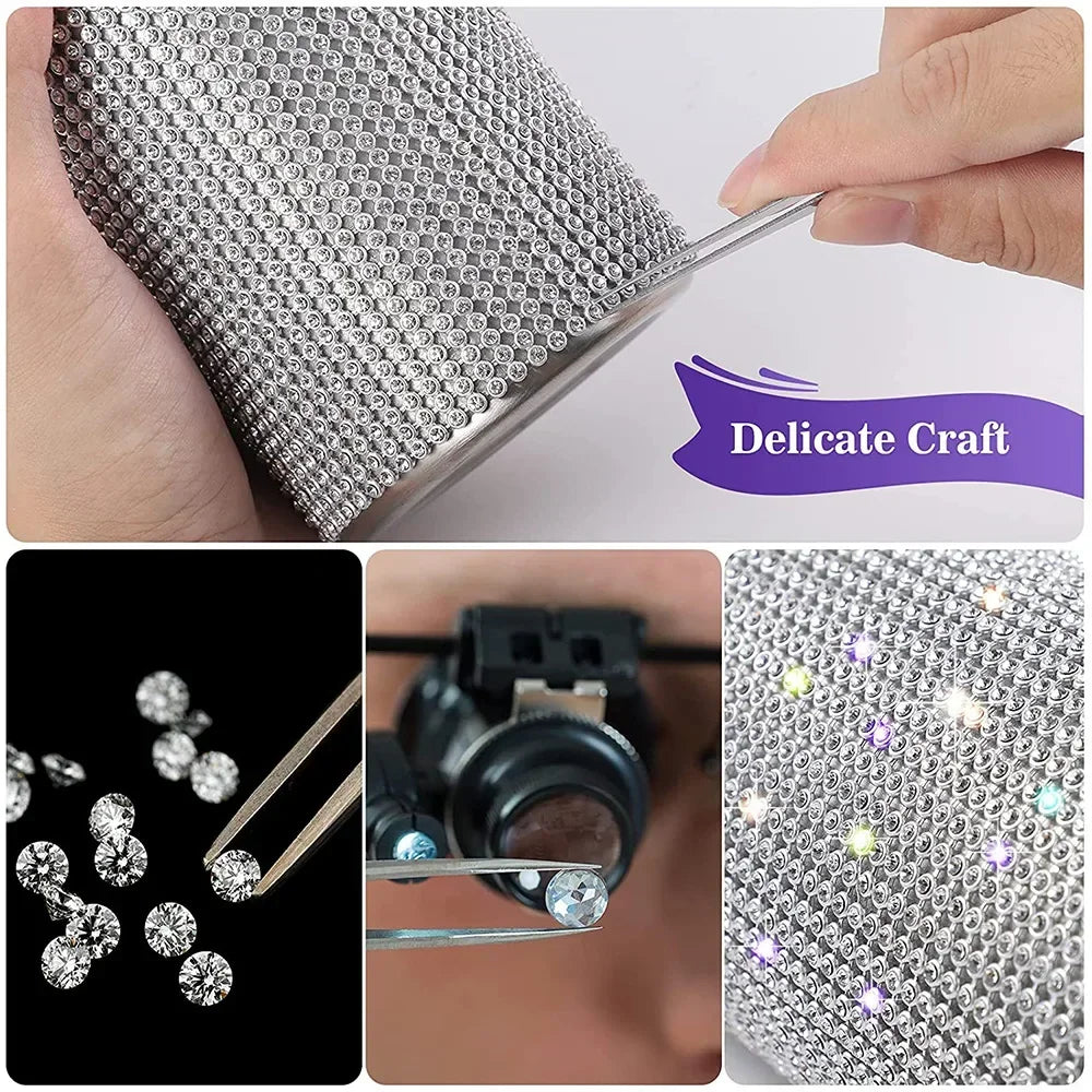 Luxury Rhinestone Thermos Bottle 2pcs Chain Portable Water Bottle Double Wall