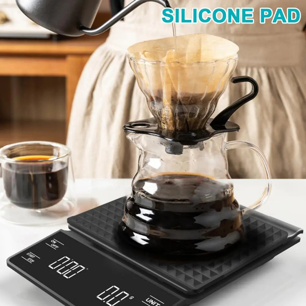 Mini Coffee Scale with Timer 3 Units High Precision LCD Display Electronic Pour