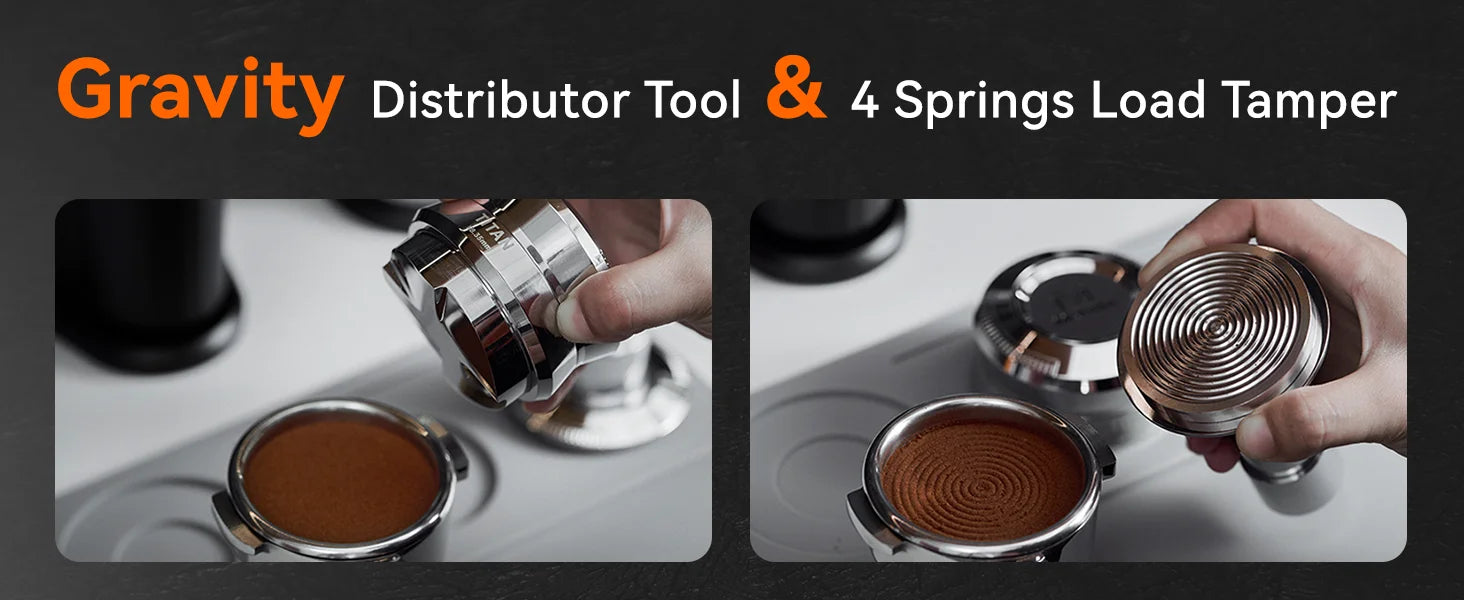 MUVNA V2 Espresso Tamper 30lbs pressure Spring-loaded Coffee New Set