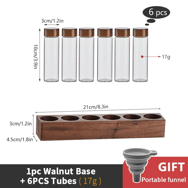 Coffee Beans Storage Container Tube Display Rack Tea Bottle Glass Single Dose