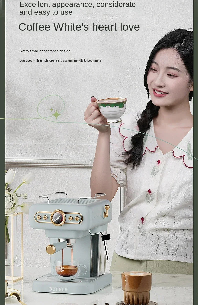 Italian coffee machine, household small fully semi-automatic concentrated