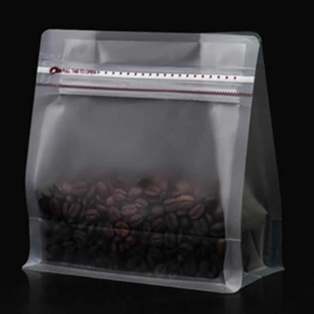 Recyclable Frosted Transparent Matte Coffee Powder Packing Bag with Valve