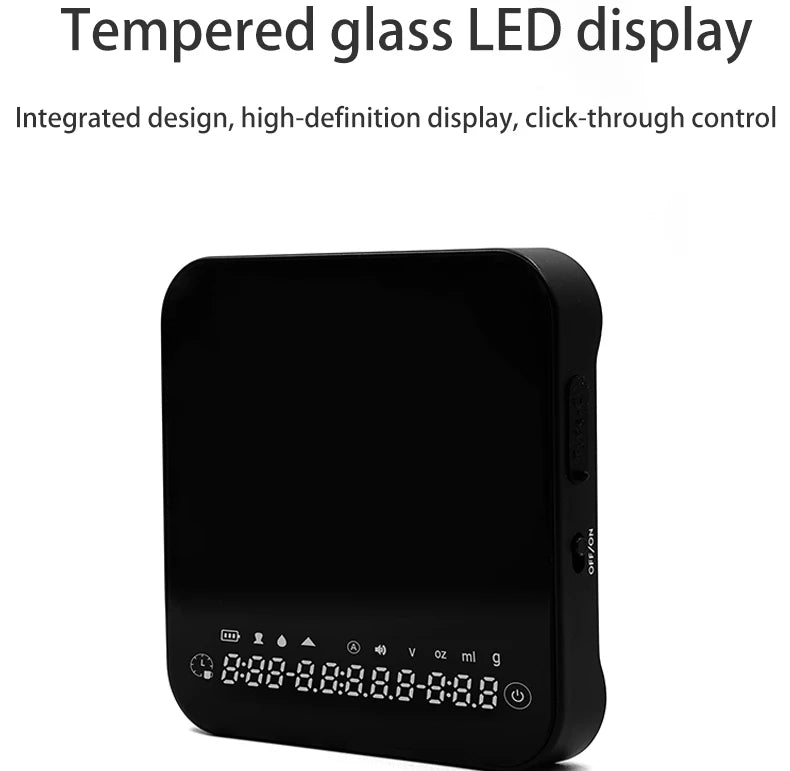 AIRFLOW Coffee Scale With Timer LED Screen Espresso Precision Measures