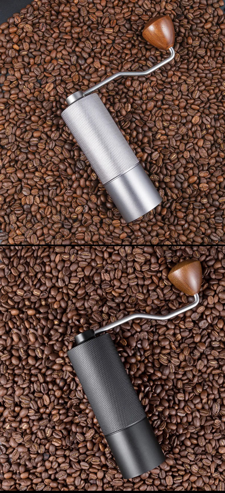 Manual Coffee Grinder Stainless Steel Conical Burr Adjustable Hand Grinder