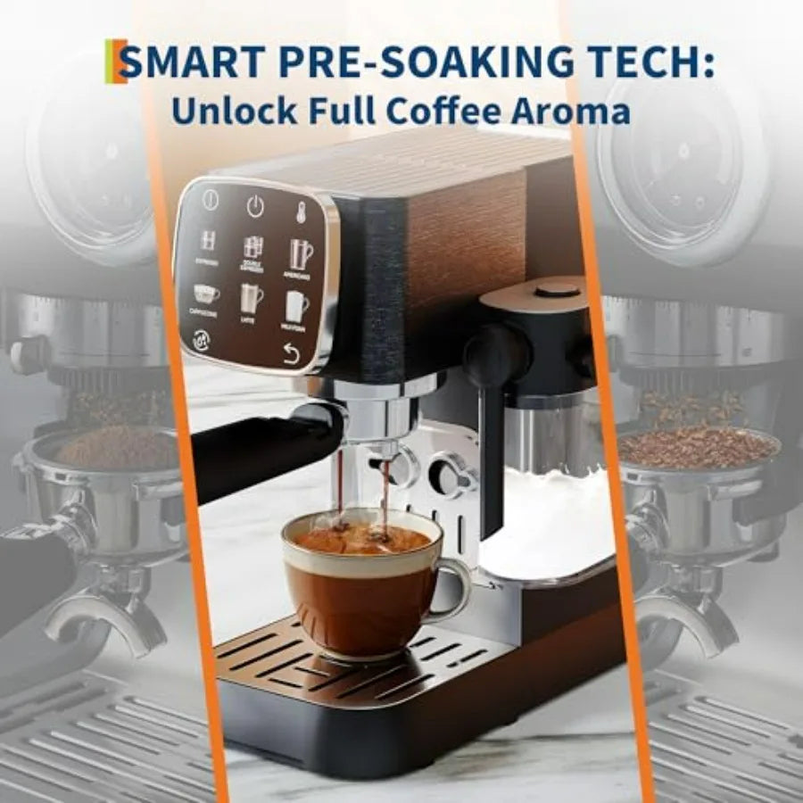 Compact 20 Bar Professional Espresso Machine with Milk Frother Coffee Machine