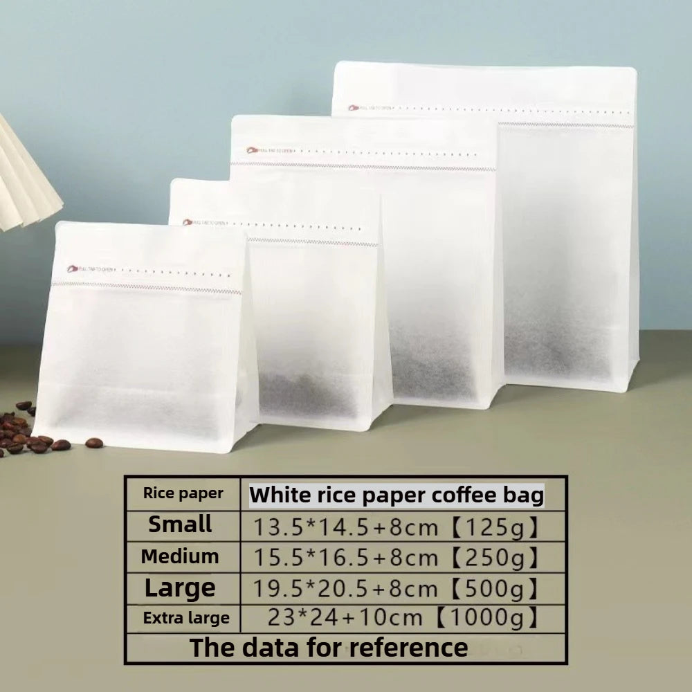 Recyclable Frosted Transparent Matte Coffee Powder Packing Bag with Valve