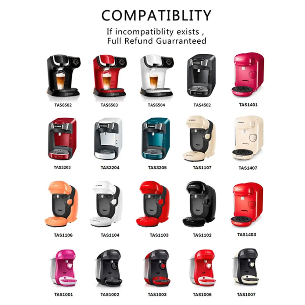 Bosch Tassimo Coffee Capsule Reusable Tassimo Pods Refillable Coffee Filters Pod