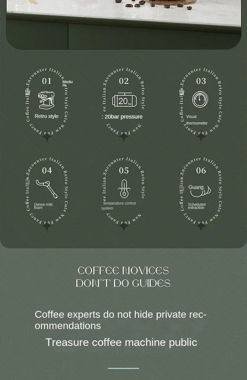 Italian coffee machine, household small fully semi-automatic concentrated