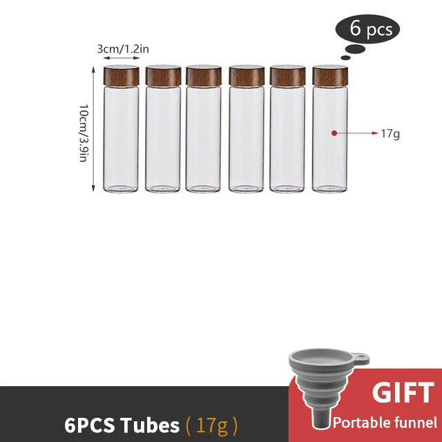 Coffee Beans Storage Container Tube Display Rack Tea Bottle Glass Single Dose