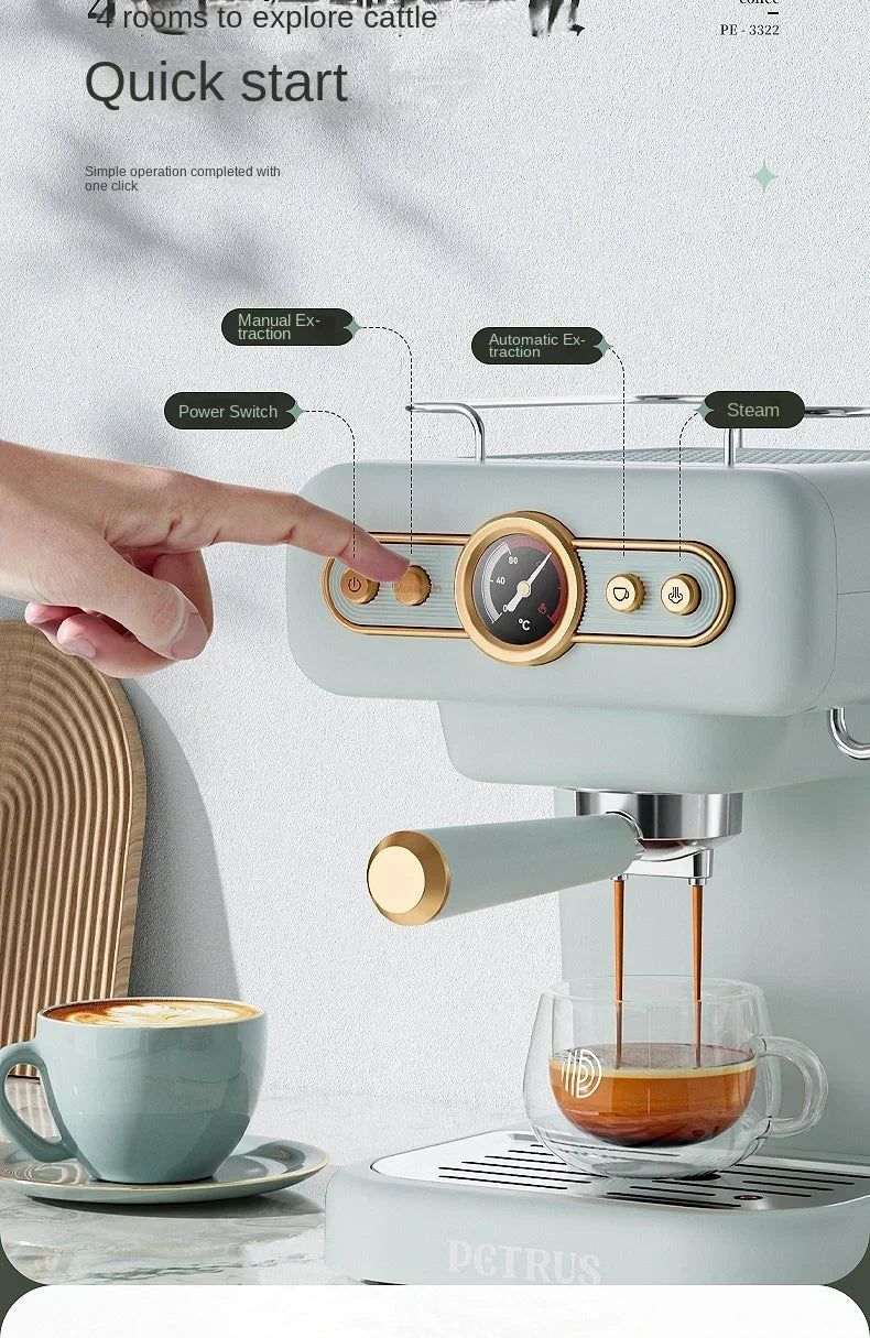 Italian coffee machine, household small fully semi-automatic concentrated