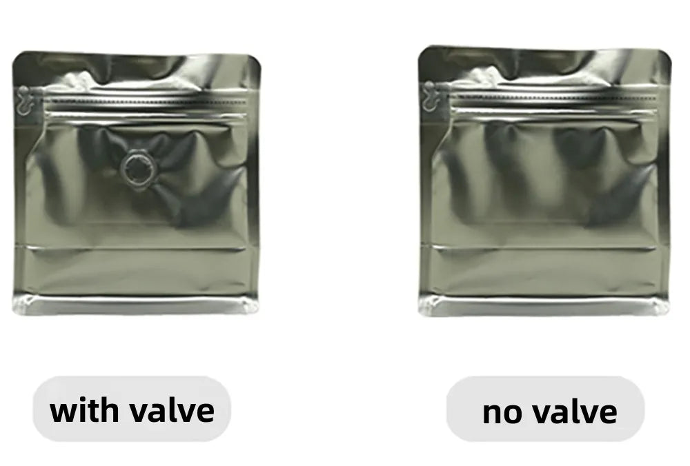 Holographic Coffee Bean Powder with ValveTea Storage Bag Mylar Packaging