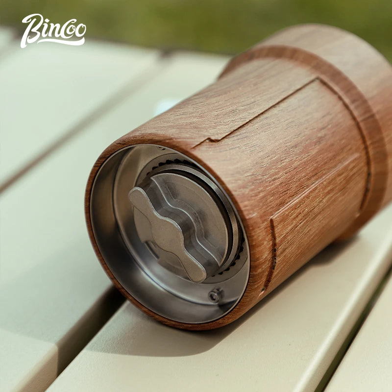 Coffee Bean Grinder Portable Wood Grain Stainless Steel Crank Hand Hand Coffee