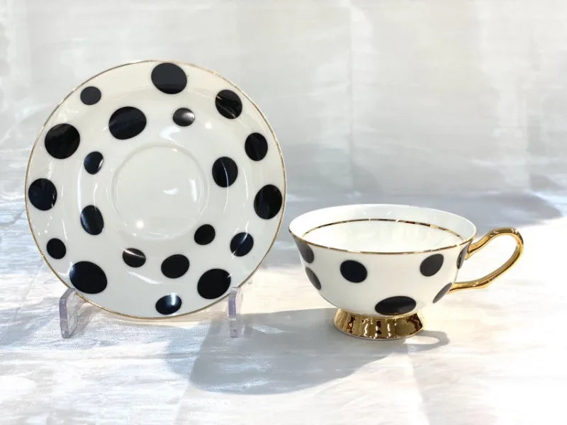 220ml Ceramic Mug Light Luxury Retro Afternoon Tea Coffee Cup Saucer Sets