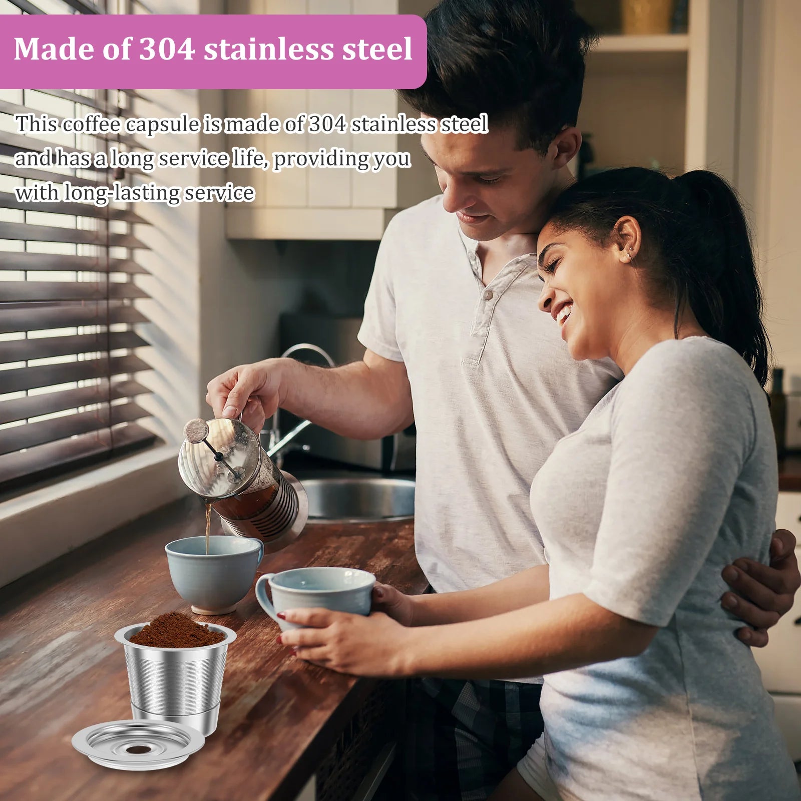 Reusable Espresso Capsules Refillable Coffee Pod Stainless Steel Cups