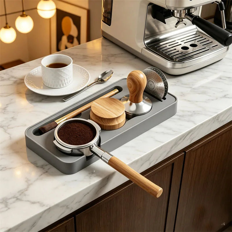 Silicone Espresso Tamping Station Non Slip Coffee Tamper Pad Multifunctional