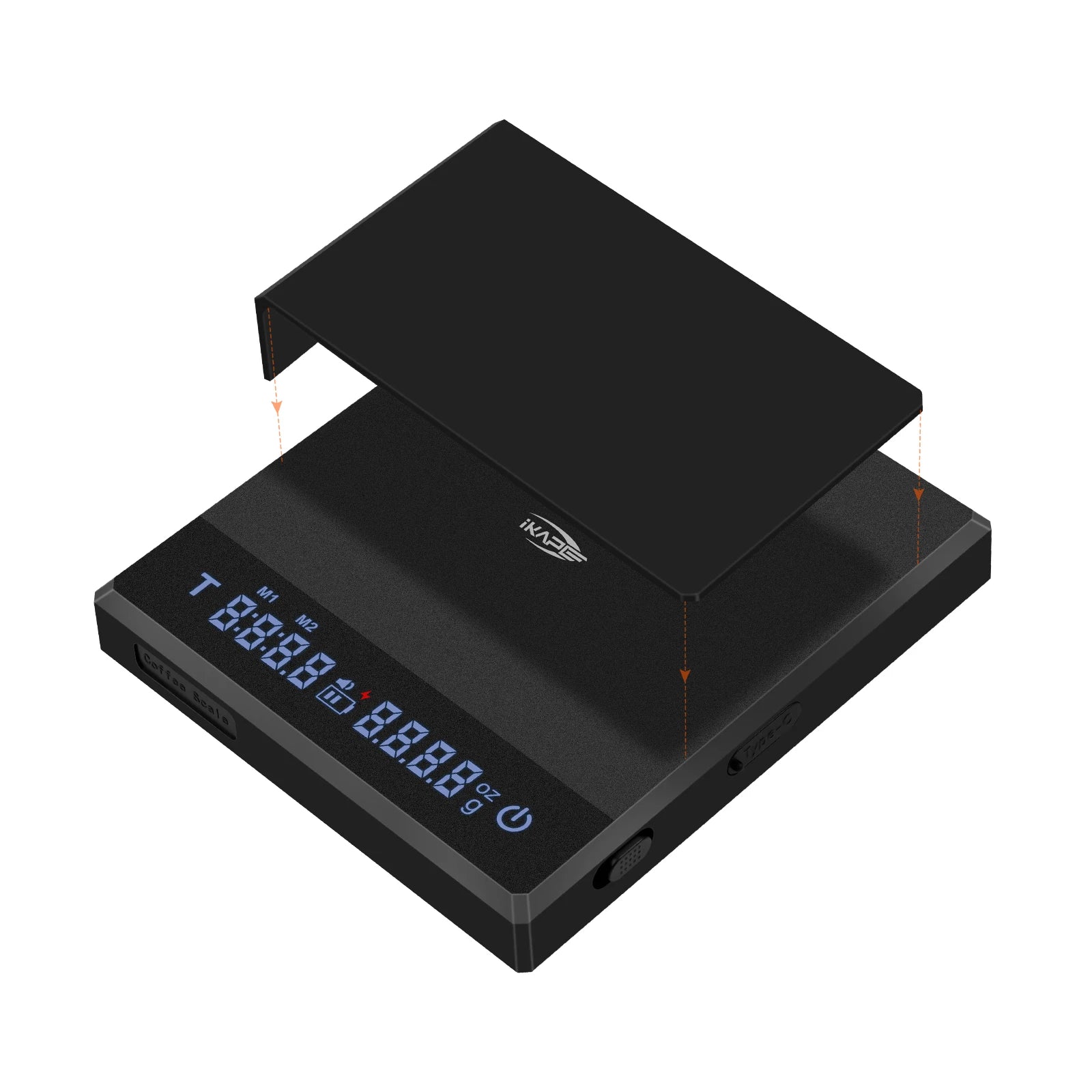 Coffee Electronic Scale with Timer, 0.1g High Precision Coffee Scale Touch Sensor