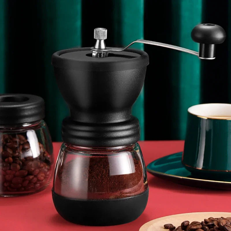 Wholesale Hand Crank Coffee Mill Ceramic Core Manual Coffee Grinder with Glass Jar