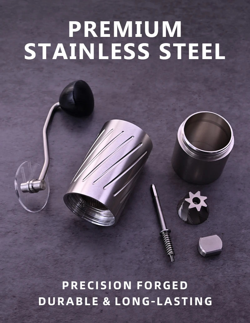 NEW High Quality Portable 420 Stainless Steel 7-Star Conical Manual Hand Grinder