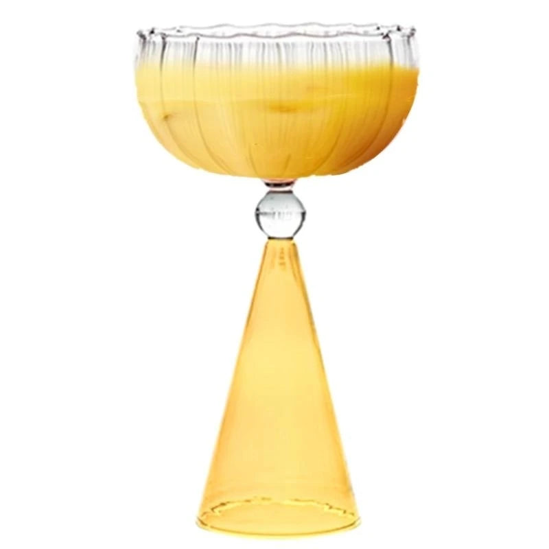 Kitchen Glasswares Colorful Cocktail Cups Creative Wine Cup Unique Flower Cup