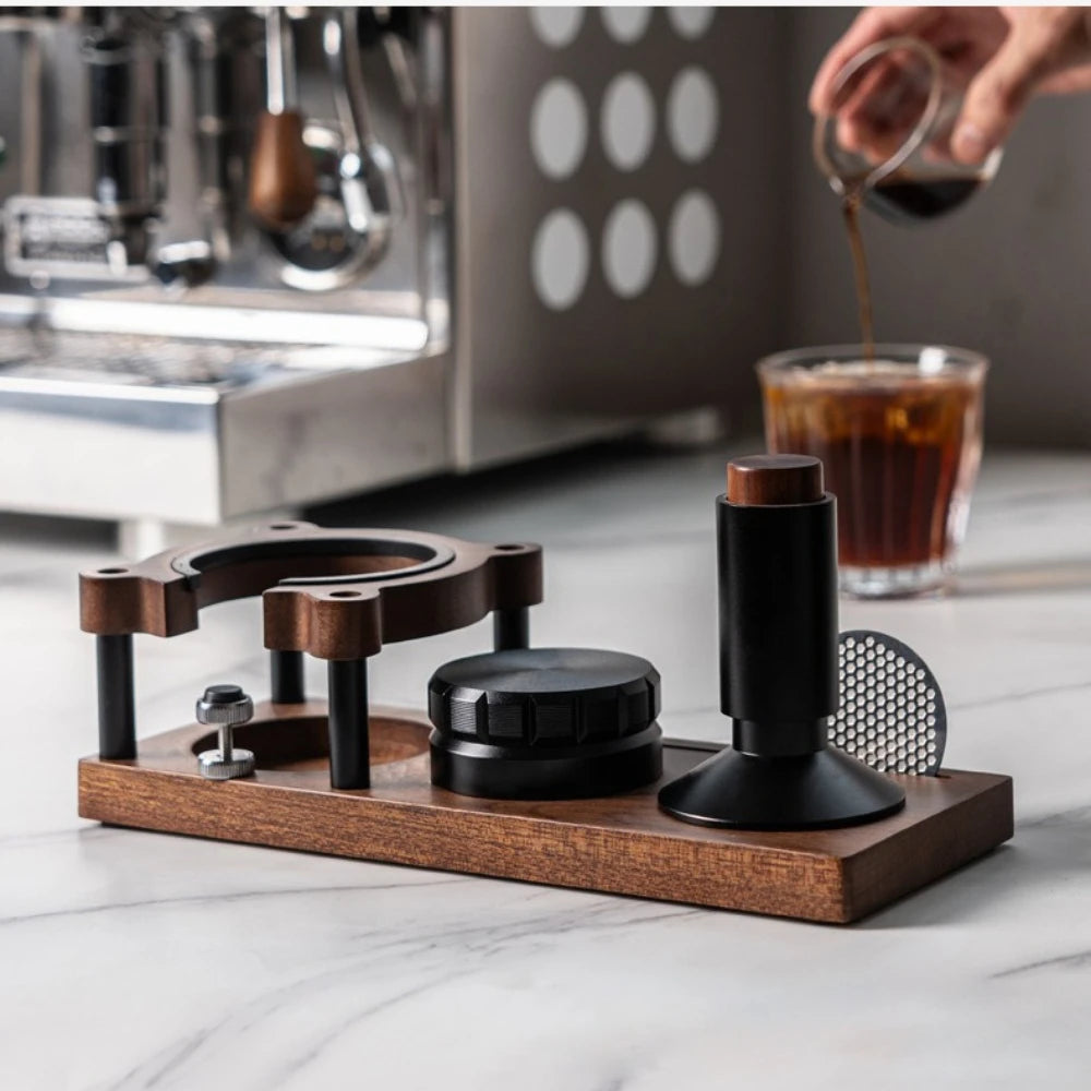 Wooden Coffee Tamper Station Base Tamper Holder Espresso Tamper Mat