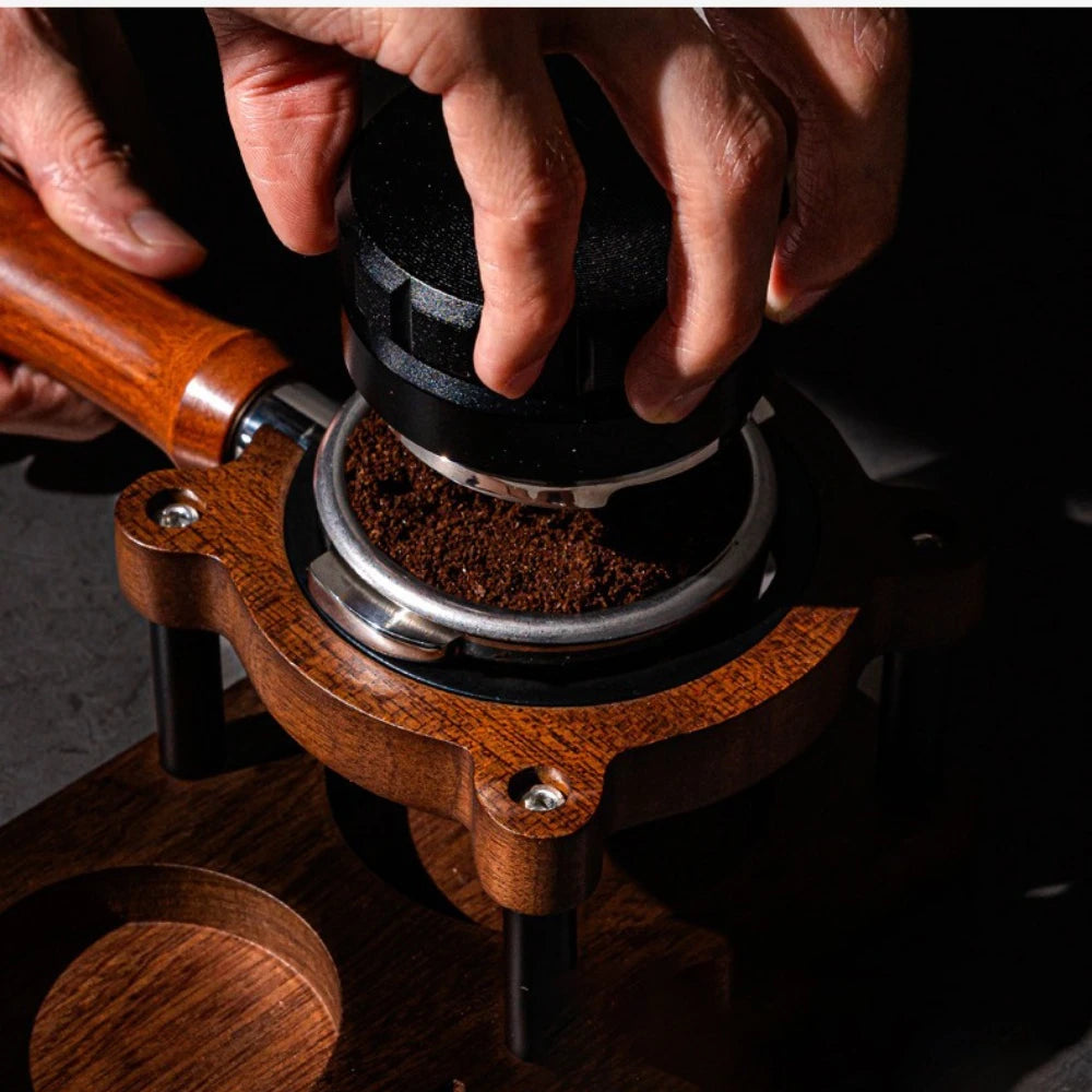 Wooden Coffee Tamper Station Base Tamper Holder Espresso Tamper Mat