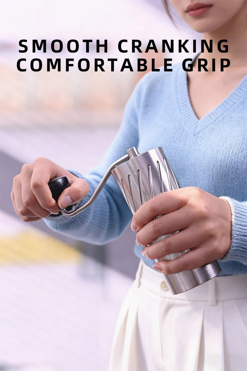 NEW High Quality Portable 420 Stainless Steel 7-Star Conical Manual Hand Grinder