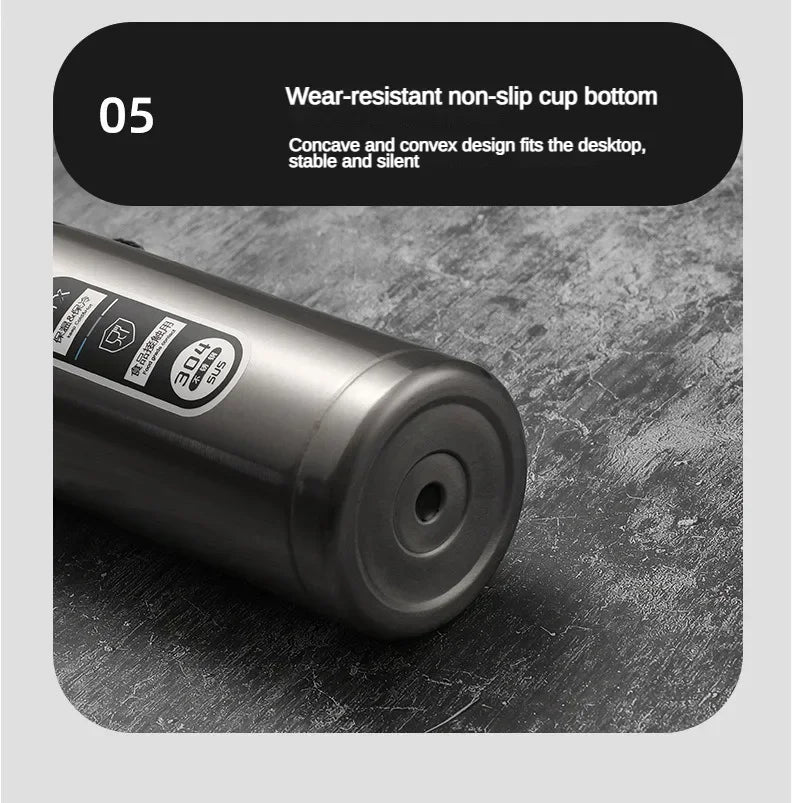 SoftAura Stainless Steel Thermos Bottle LED Temperature Display Portable Cup
