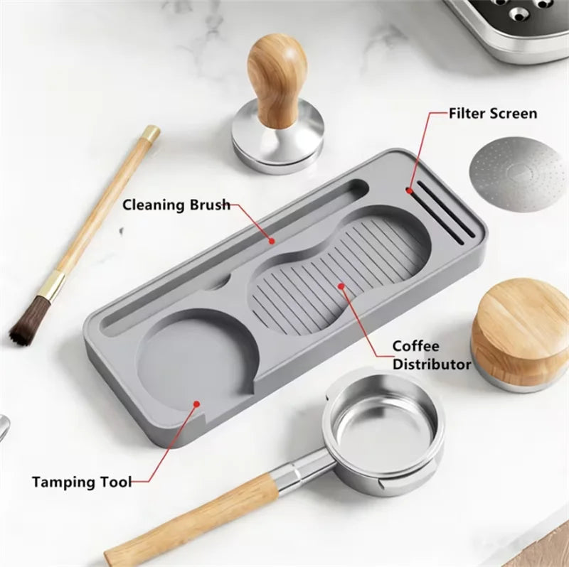 Silicone Espresso Tamping Station Non Slip Coffee Tamper Pad Multifunctional