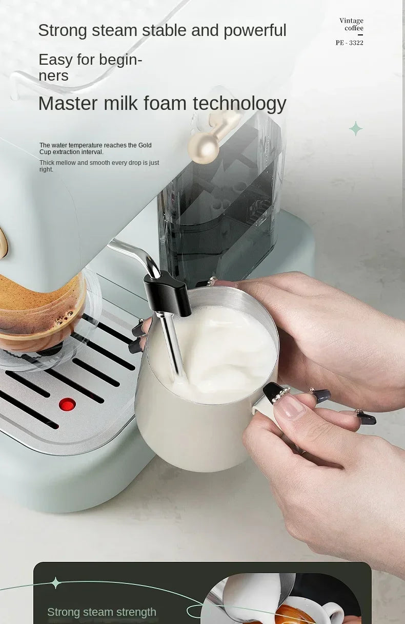 Italian coffee machine, household small fully semi-automatic concentrated