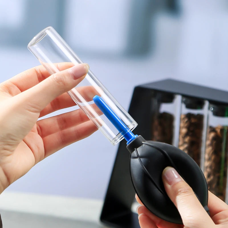 Convenient Magnetic Coffee Bean Storage Glass Tubes Storage Container Rack