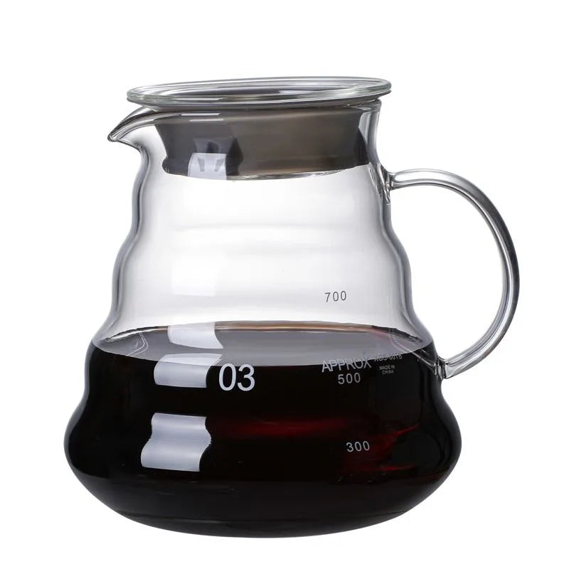Glass Coffee Carafe Clouds Shape Glass Kettle Sharing Pot with Lids Coffee Pot