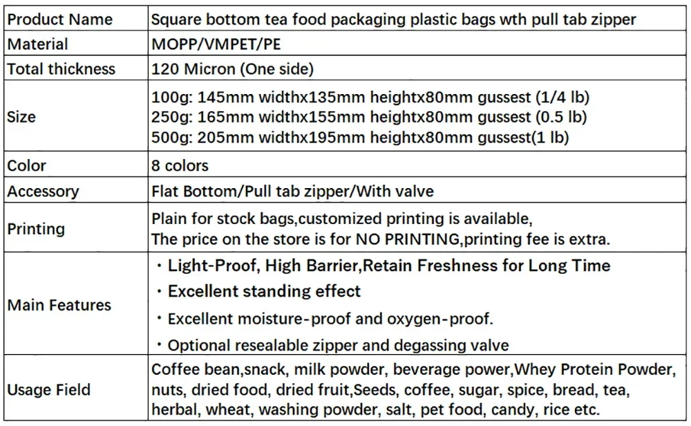 Recyclable Frosted Transparent Matte Coffee Powder Packing Bag with Valve