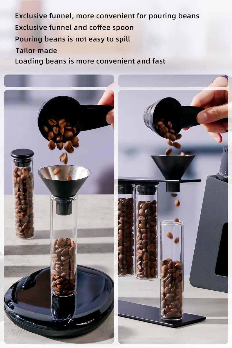 Convenient Magnetic Coffee Bean Storage Glass Tubes Storage Container Rack
