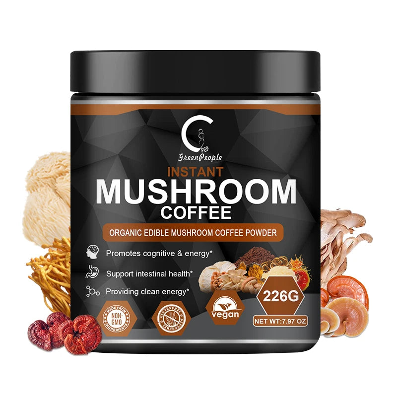 GPGP Green People 226G Lion's Mane Mushroom Coffee with Reishi Cordyceps