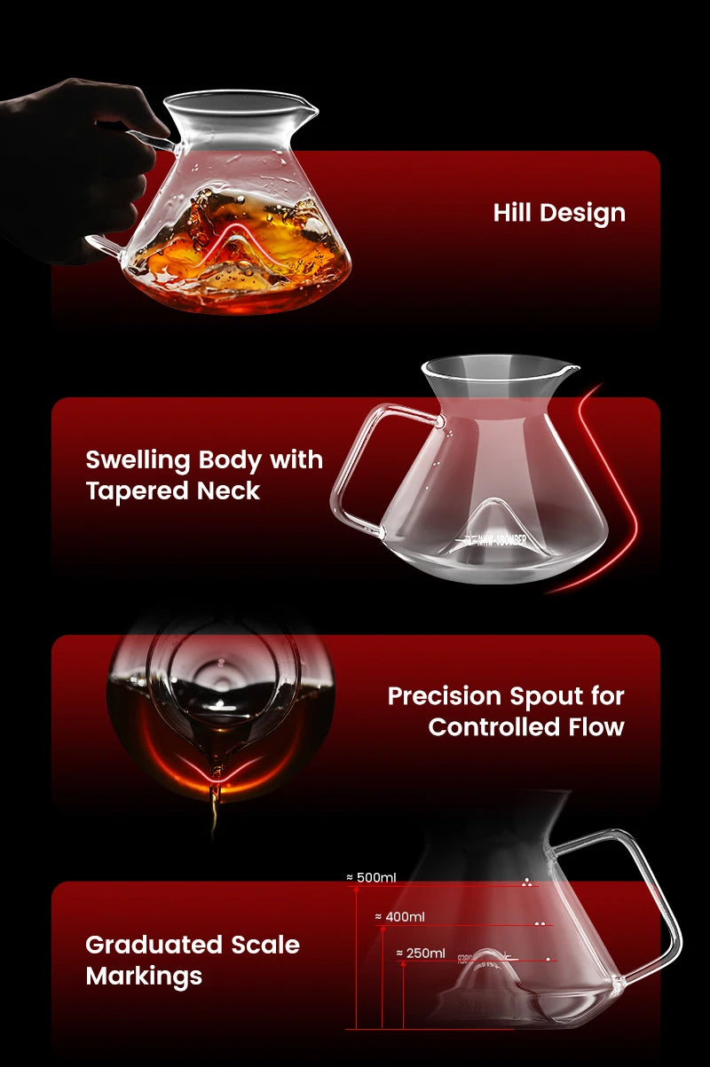 Coffee Server Glass Coffee Dripper for Home Brewing Kitchen Accessories