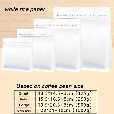 Recyclable Frosted Transparent Matte Coffee Powder Packing Bag with Valve