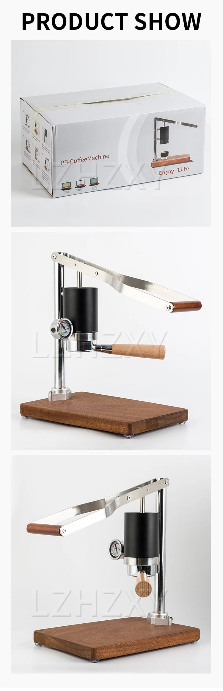 Manual Espresso Machine Retro Design High-Pressure Extraction Rich Oil Content