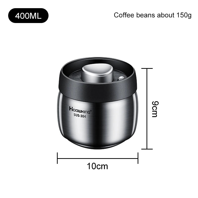 Vacuum sealed tank Coffee bean storage tank Household stainless steel storage