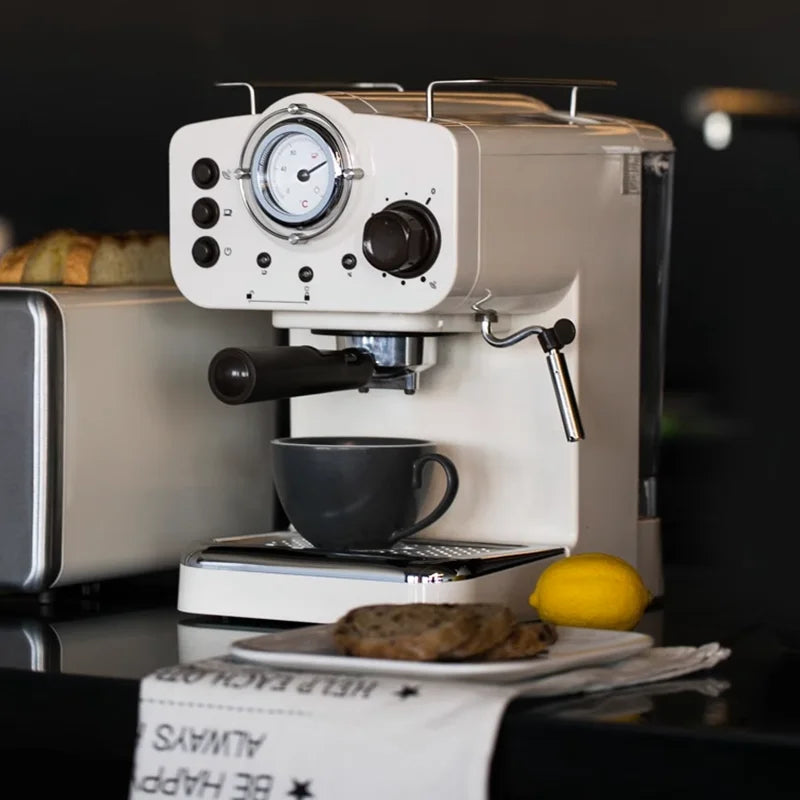 Coffee machine vintage classic small semi-automatic Italian pressure steam