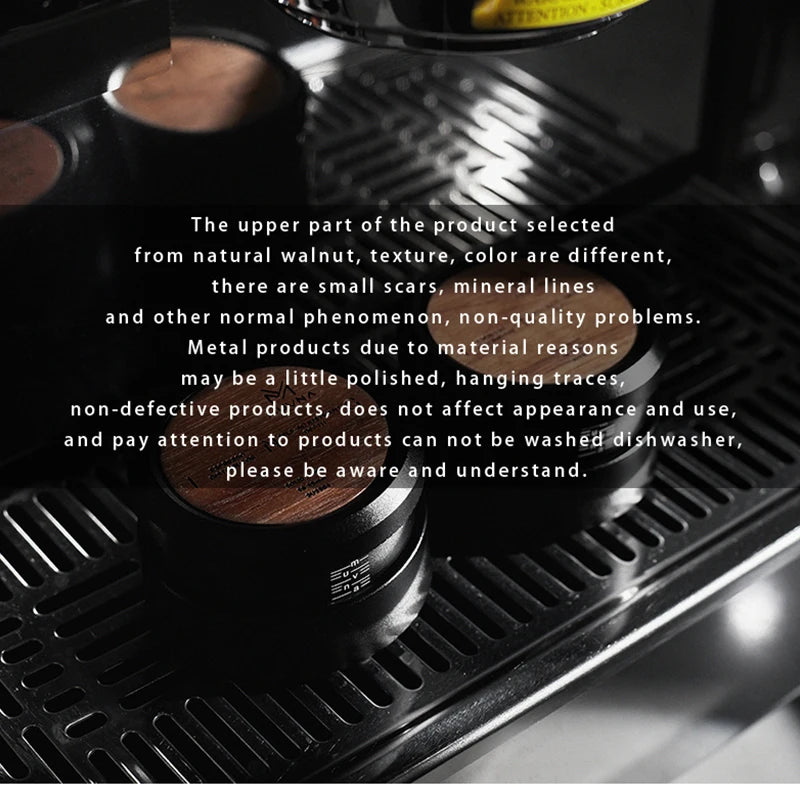 MUVNA Espresso Tamper V2, Slow Rebound Coffee Tamper Steel Ripple Base