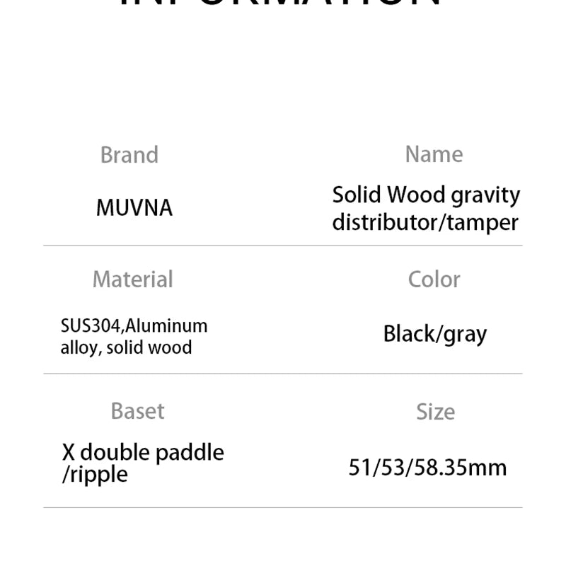 MUVNA Espresso Tamper V2, Slow Rebound Coffee Tamper Steel Ripple Base