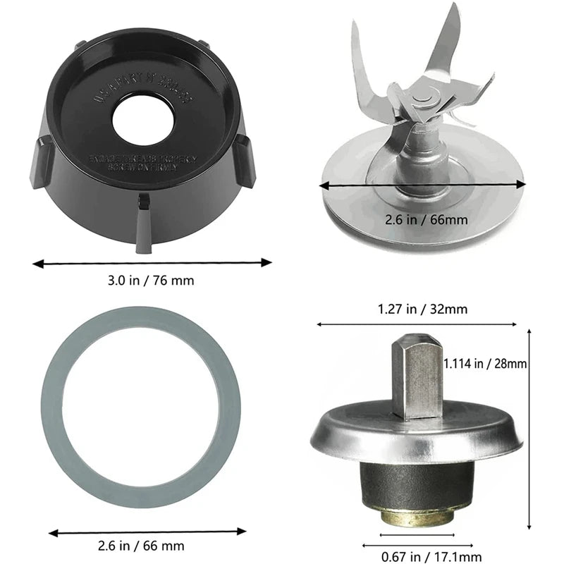 Replacement Parts Blender Blade Compatible For Oster, 6 Point Fusion