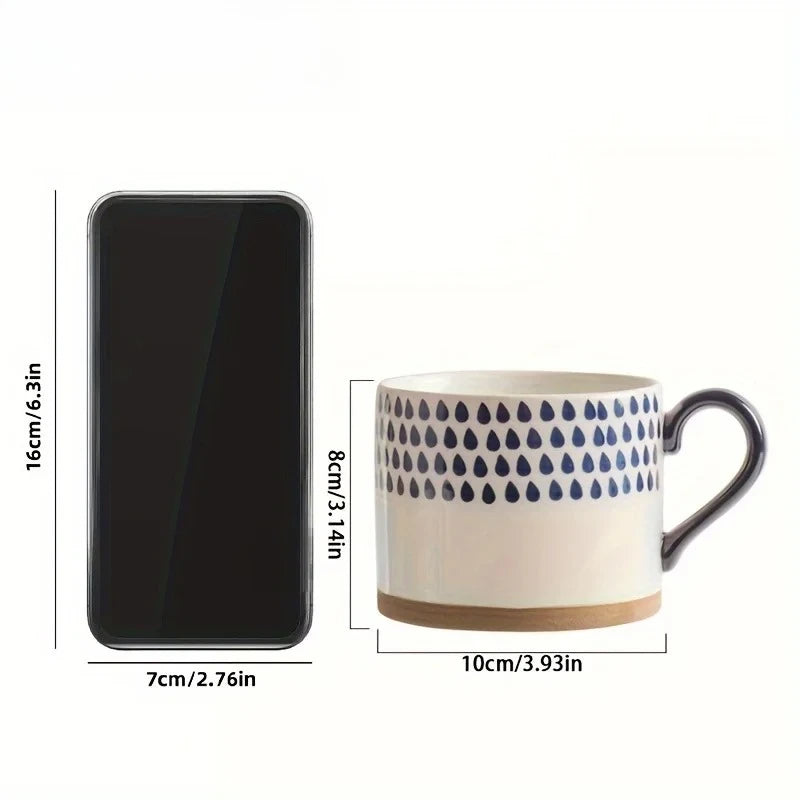 KEMORELA 1PCS 450ML Nordic Ceramic Cup Coffee Milk Mug with Handle Cup